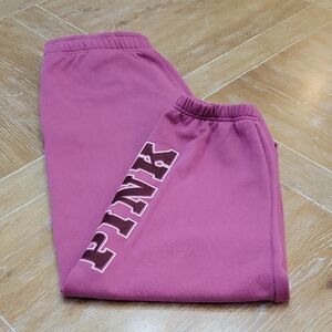PINK Victoria's Secret Ivy Fleece Relaxed Fit Jogger Sweatpants Rose XXL NWT